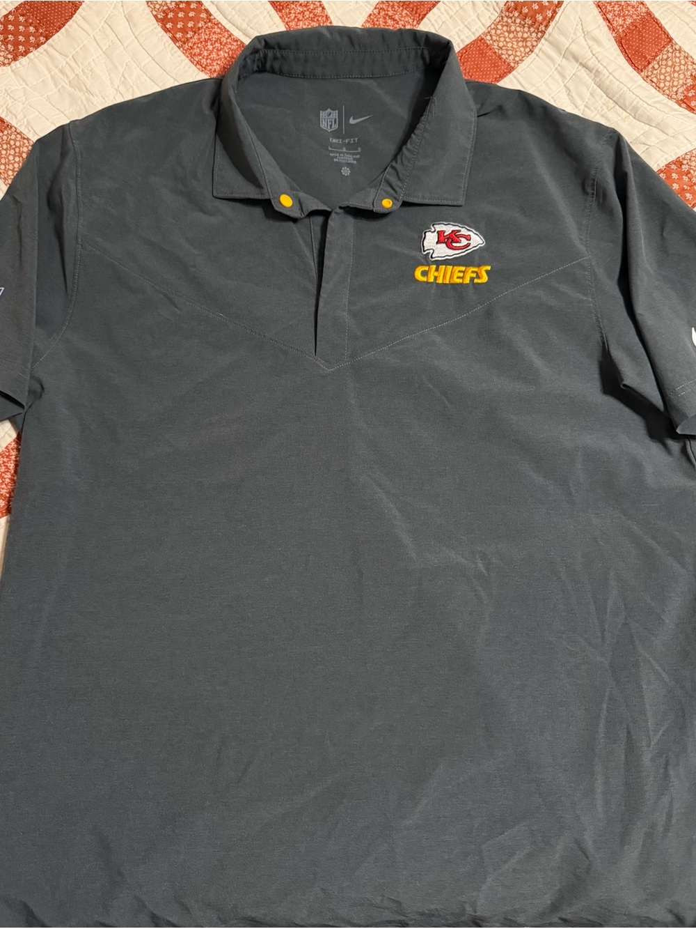 Nike Black Kansas City Chiefs Polo with Embroidered Logo